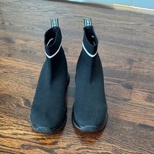 Michael Kors Black Sock Boots with Logo Detail